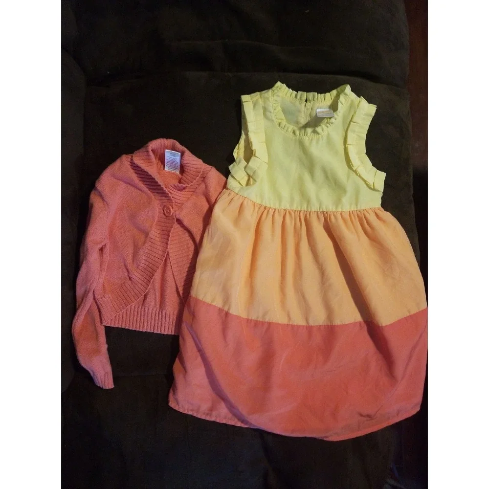 Gymboree sunny citrus dress and sweater